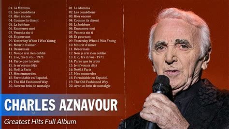 youtube charles aznavour|charles aznavour most famous songs.